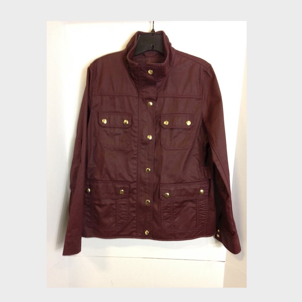 J Crew Burgundy Field Jacket